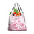 Personalised Polynesia Breast Cancer Awareness Grocery Bag No One Fights Alone Turtle Ribbon - White Version