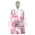 Personalised Polynesia Breast Cancer Awareness Wearable Blanket Hoodie No One Fights Alone Turtle Ribbon - White Version