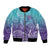 Polynesia Suicide Prevention Month Bomber Jacket Butterfly Purple And Teal Ribbon Tomorrow Needs You