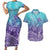 Polynesia Suicide Prevention Month Couples Matching Short Sleeve Bodycon Dress and Hawaiian Shirt Butterfly Purple And Teal Ribbon Tomorrow Needs You