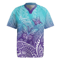 Polynesia Suicide Prevention Month Rugby Jersey Butterfly Purple And Teal Ribbon Tomorrow Needs You