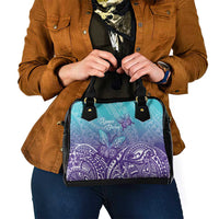 Polynesia Suicide Prevention Month Shoulder Handbag Butterfly Purple And Teal Ribbon Tomorrow Needs You