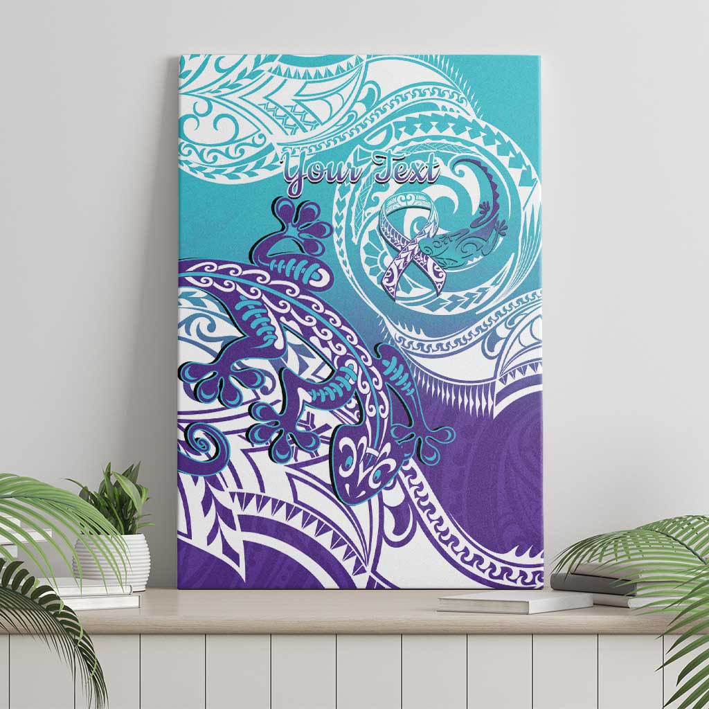 Personalised New Zealand Suicide Prevention Month Canvas Wall Art You Matter NZ Fern With Maori Koru Lizard