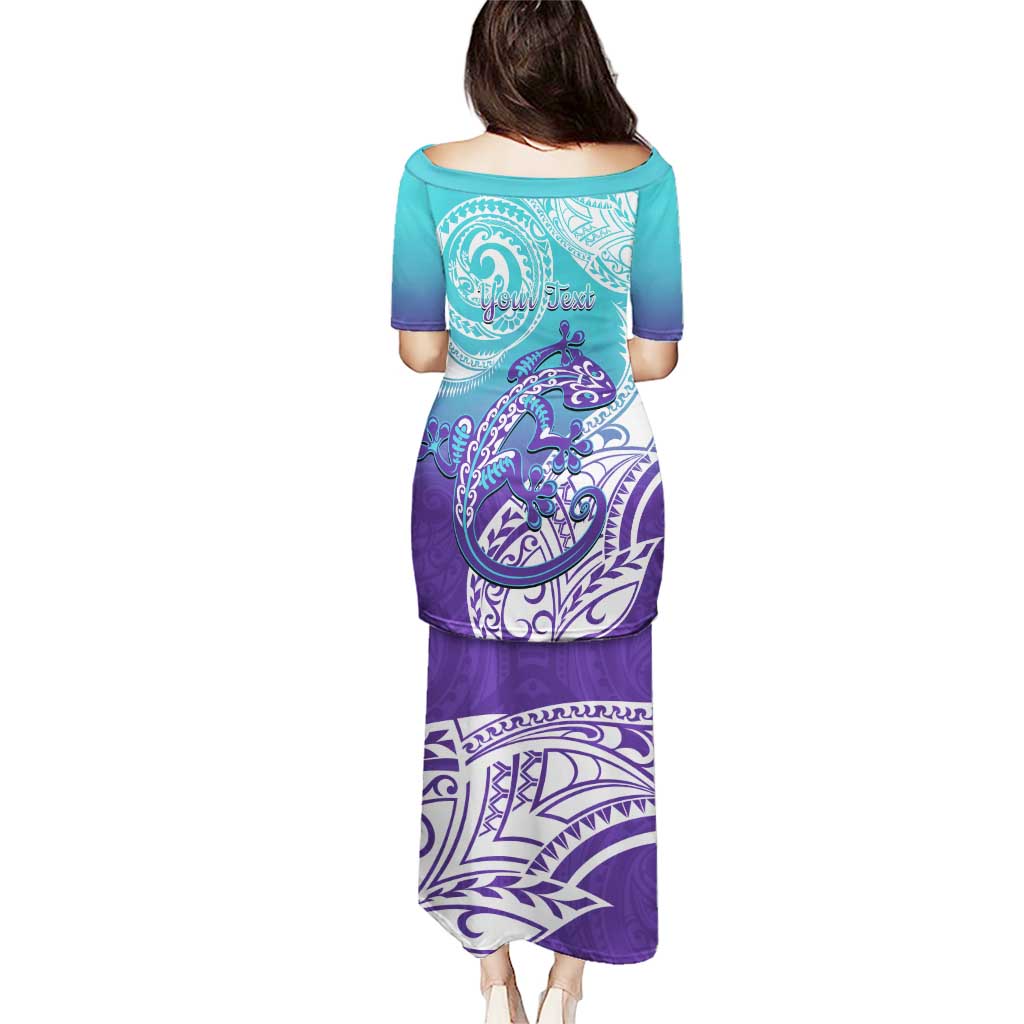 Personalised New Zealand Suicide Prevention Month Puletasi You Matter NZ Fern With Maori Koru Lizard