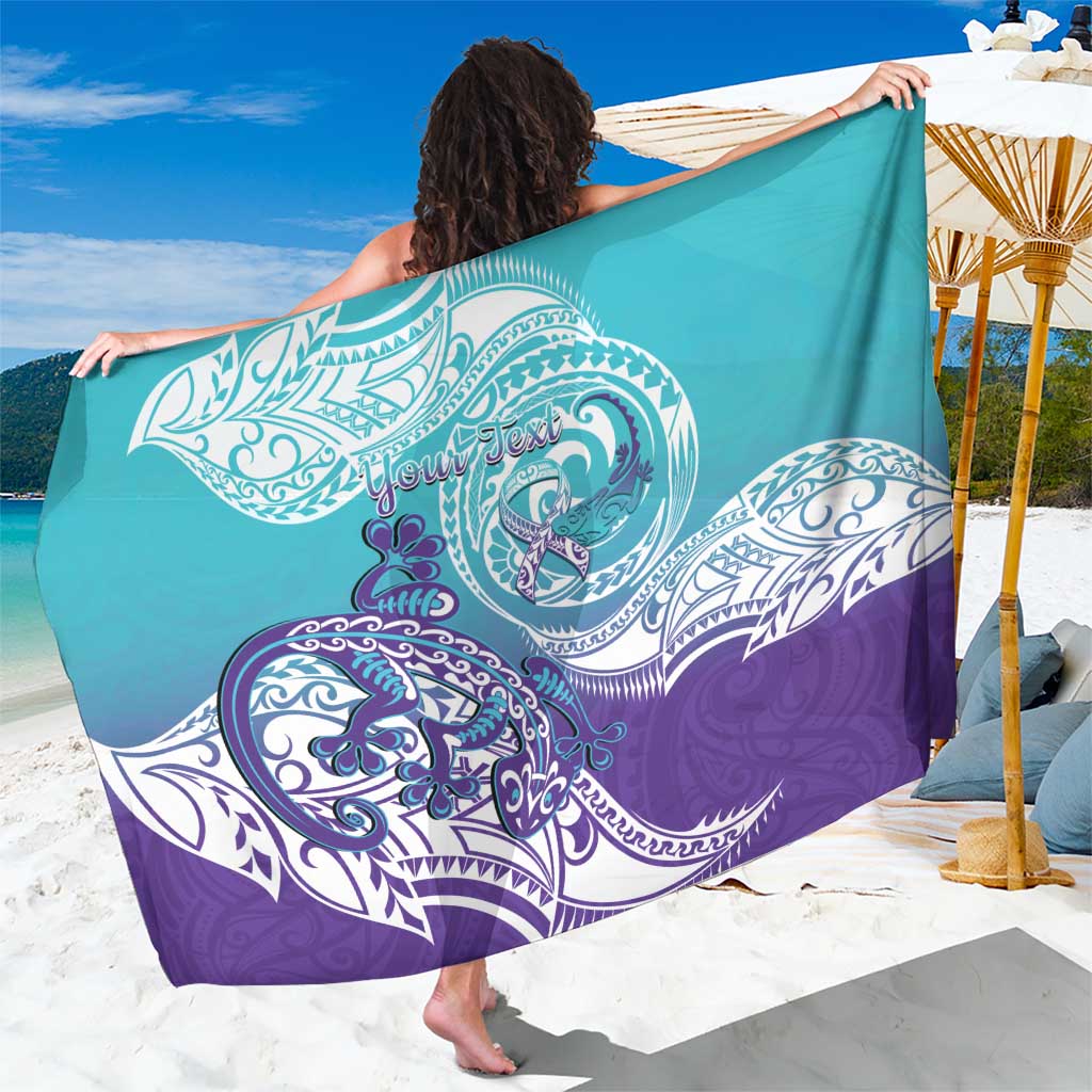 Personalised New Zealand Suicide Prevention Month Sarong You Matter NZ Fern With Maori Koru Lizard