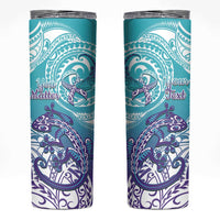Personalised New Zealand Suicide Prevention Month Skinny Tumbler You Matter NZ Fern With Maori Koru Lizard