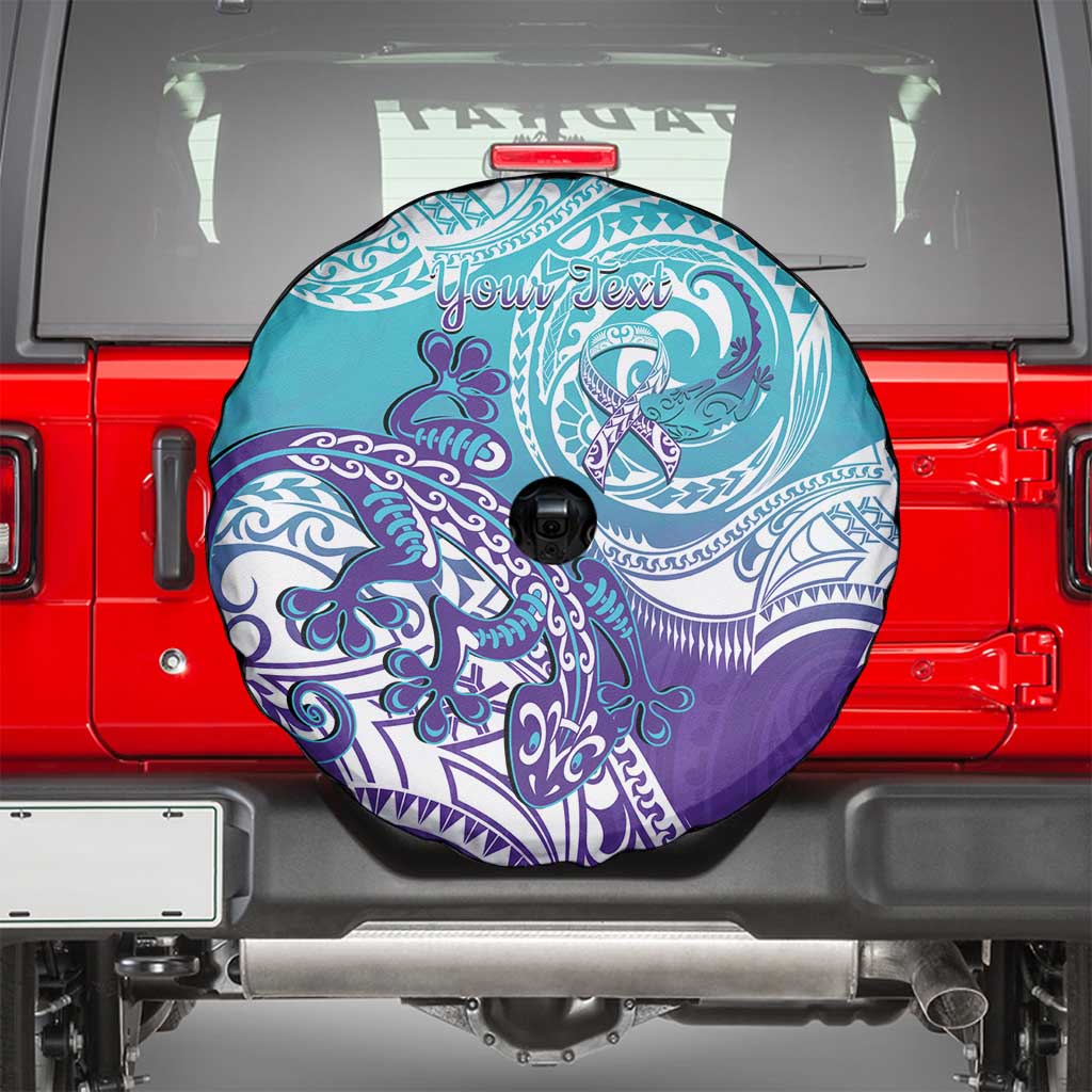 Personalised New Zealand Suicide Prevention Month Spare Tire Cover You Matter NZ Fern With Maori Koru Lizard