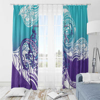 Personalised New Zealand Suicide Prevention Month Window Curtain You Matter NZ Fern With Maori Koru Lizard