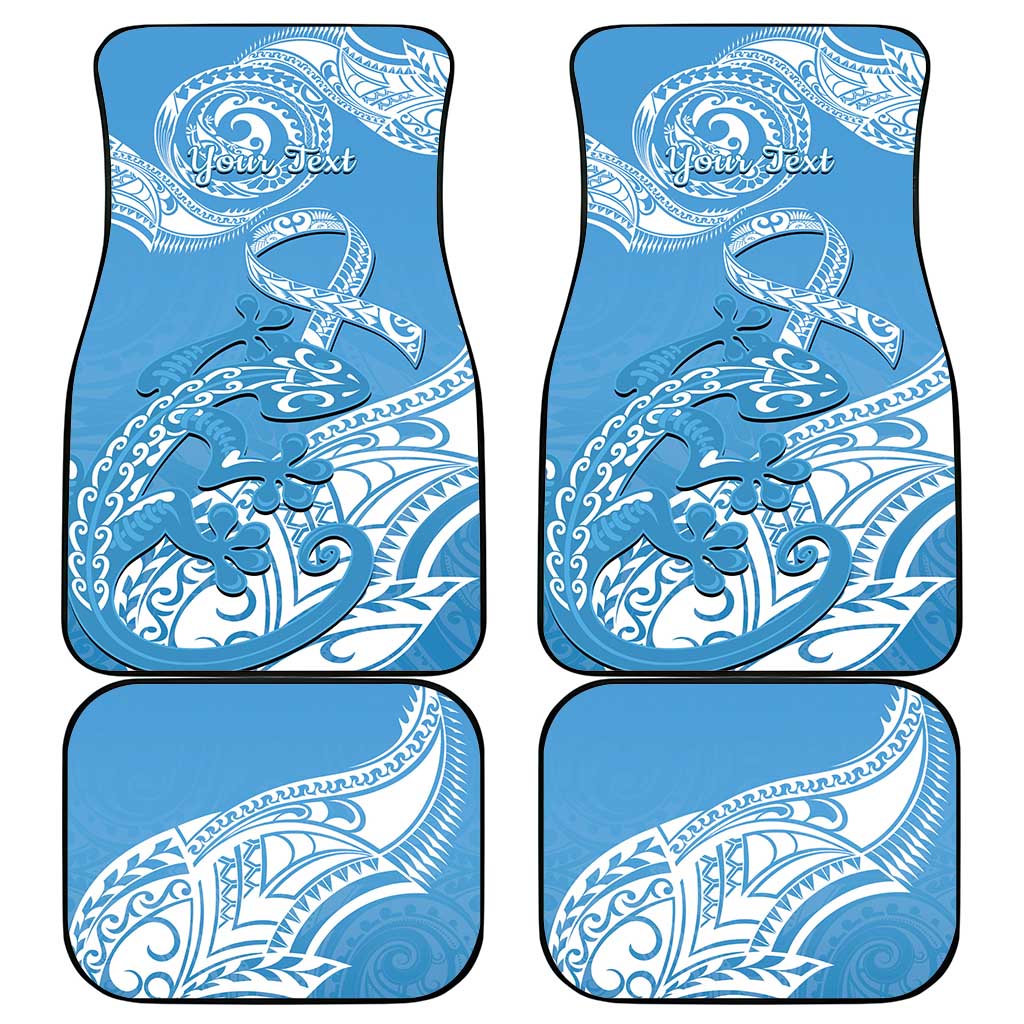 Personalised New Zealand Autism Awareness Car Mats NZ Fern With Maori Koru Lizard