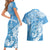 Personalised New Zealand Autism Awareness Couples Matching Short Sleeve Bodycon Dress and Hawaiian Shirt NZ Fern With Maori Koru Lizard