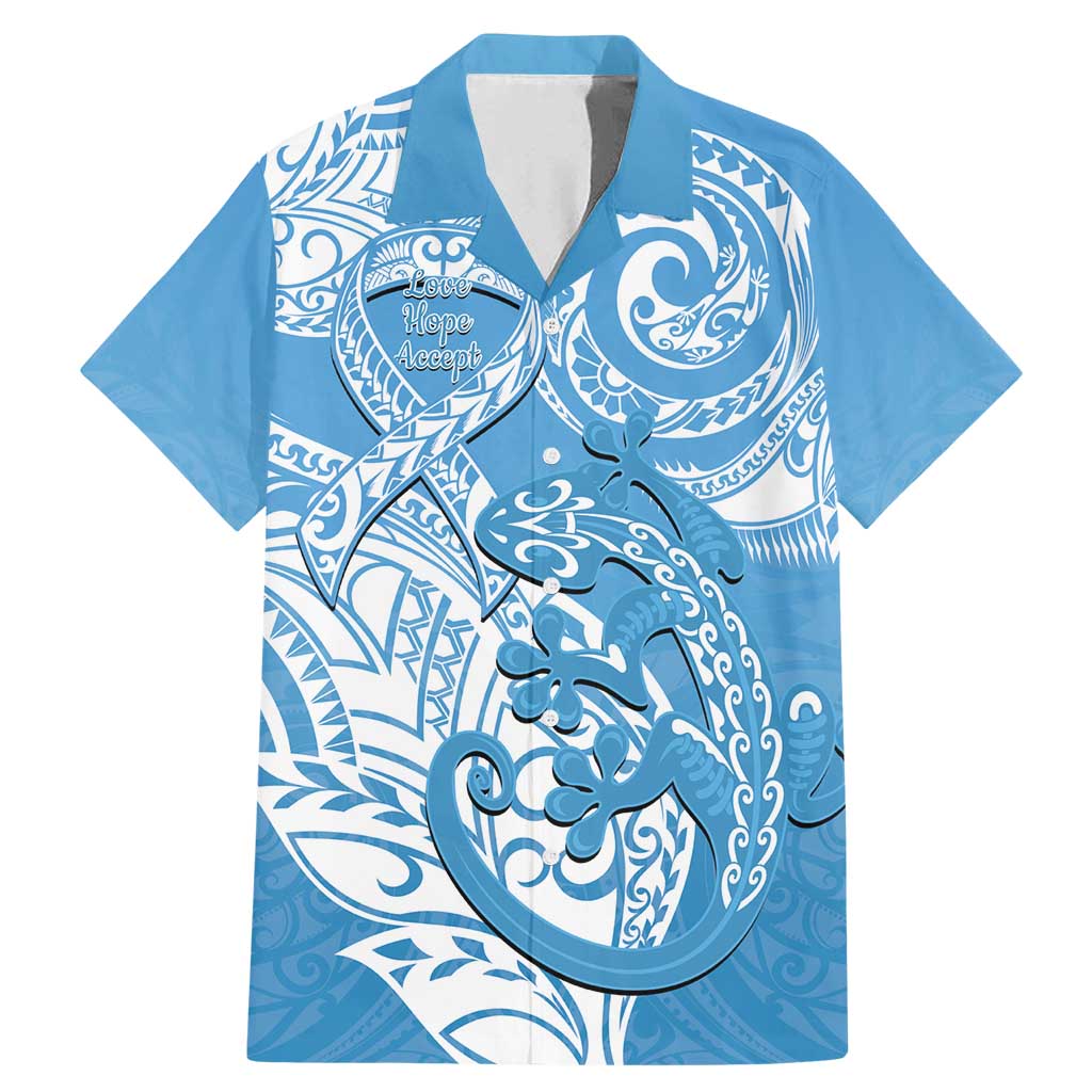 Personalised New Zealand Autism Awareness Family Matching Mermaid Dress and Hawaiian Shirt NZ Fern With Maori Koru Lizard