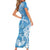 Personalised New Zealand Autism Awareness Family Matching Short Sleeve Bodycon Dress and Hawaiian Shirt NZ Fern With Maori Koru Lizard