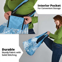 Personalised New Zealand Autism Awareness Grocery Bag NZ Fern With Maori Koru Lizard