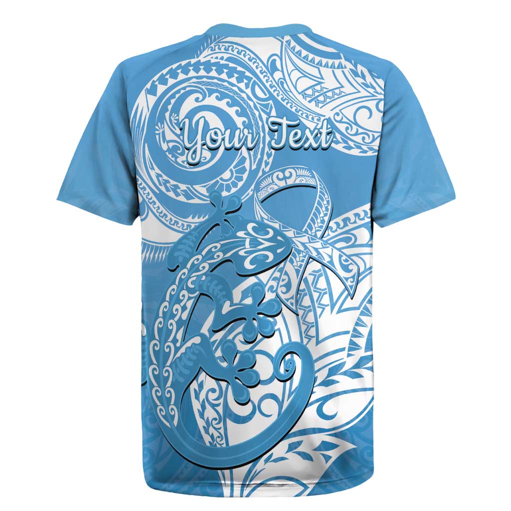 Personalised New Zealand Autism Awareness Rugby Jersey NZ Fern With Maori Koru Lizard