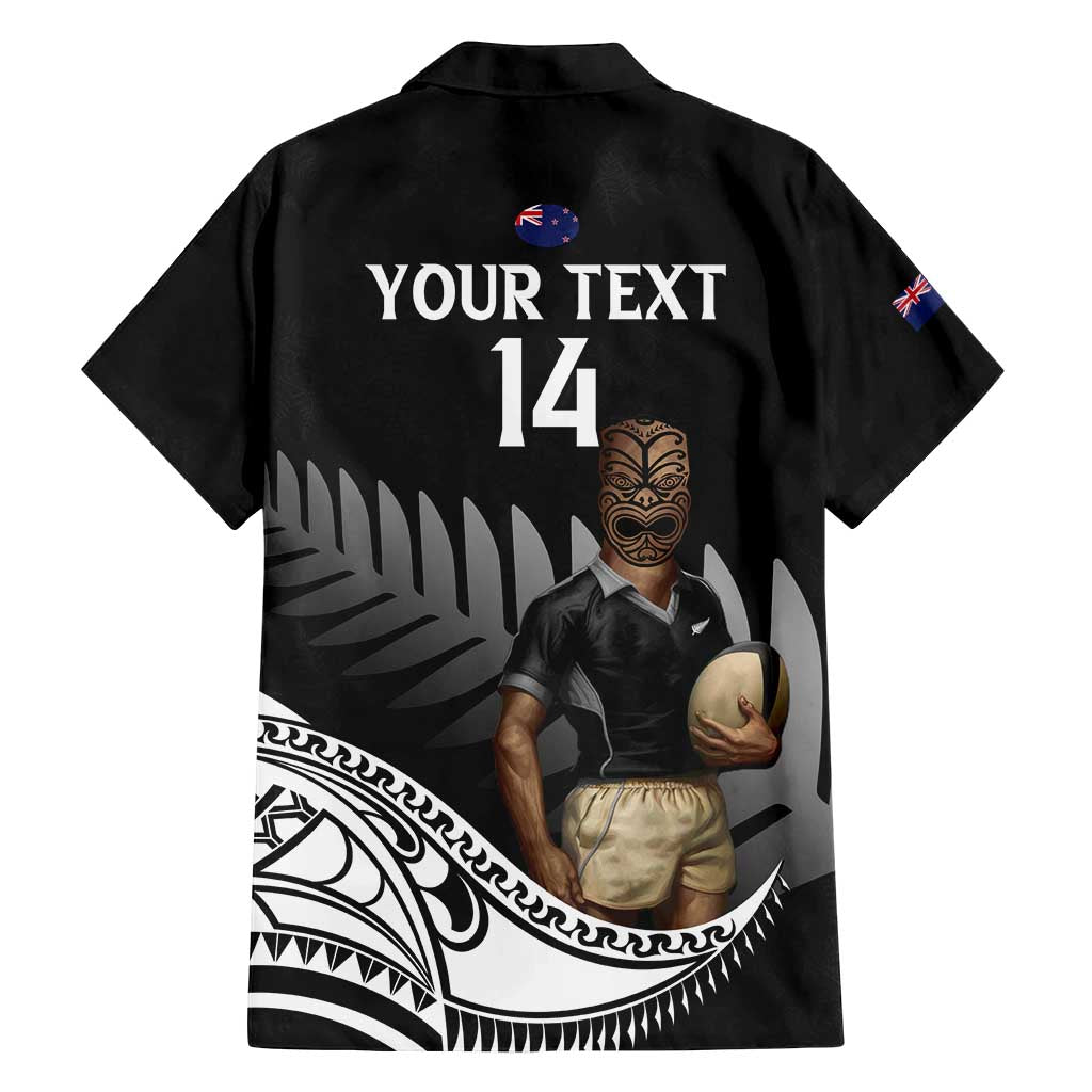 Custom New Zealand Silver Fern Rugby Family Matching Long Sleeve Bodycon Dress and Hawaiian Shirt 2024 Aotearoa Maori Mascot Go All Black LT14 - Polynesian Pride