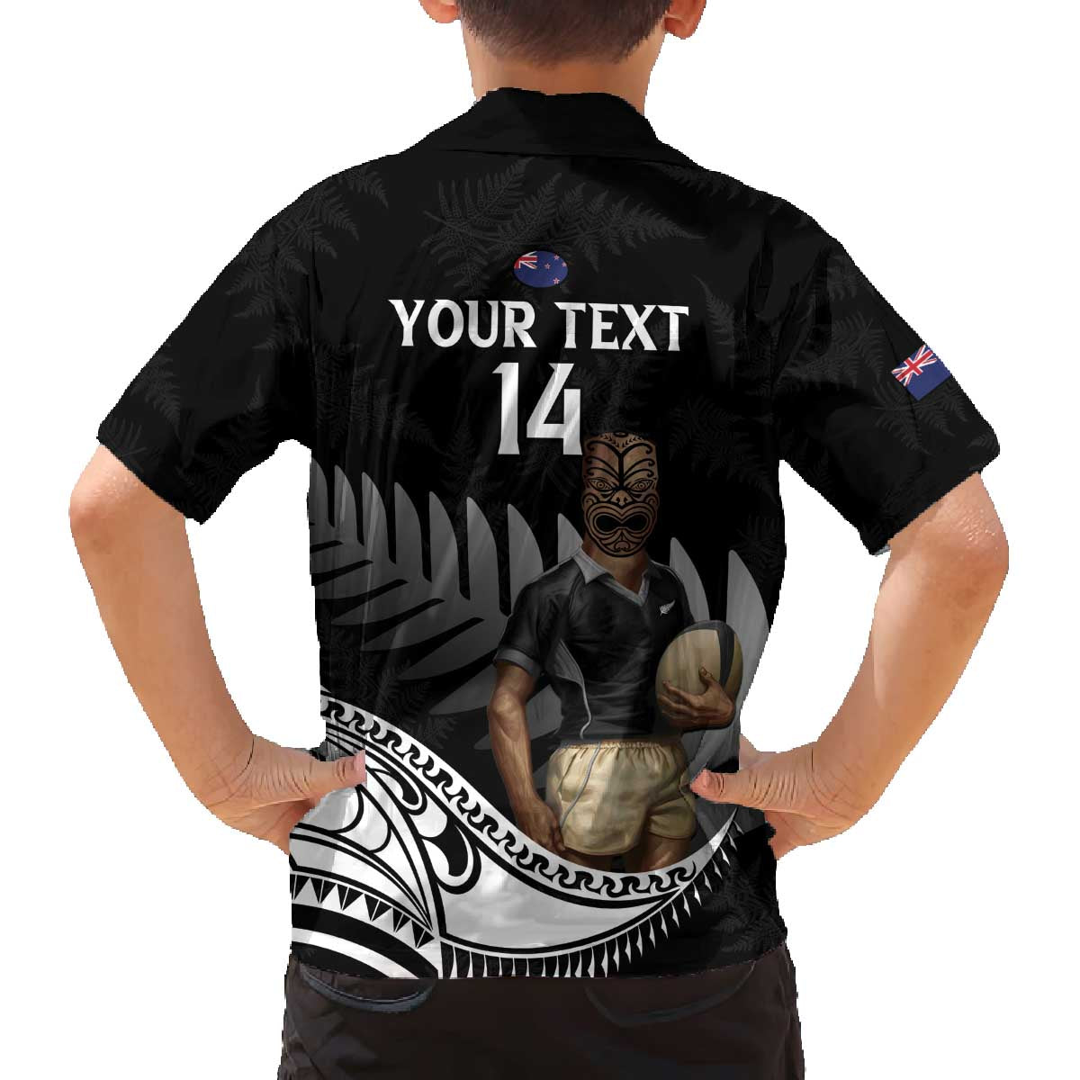 Custom New Zealand Silver Fern Rugby Family Matching Puletasi and Hawaiian Shirt 2024 Aotearoa Maori Mascot Go All Black LT14 - Polynesian Pride
