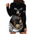 Custom New Zealand Silver Fern Rugby Hoodie Dress 2024 Aotearoa Maori Mascot Go All Black