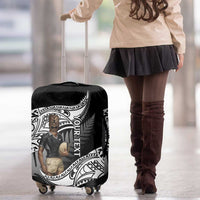 Custom New Zealand Silver Fern Rugby Luggage Cover 2024 Aotearoa Maori Mascot Go All Black