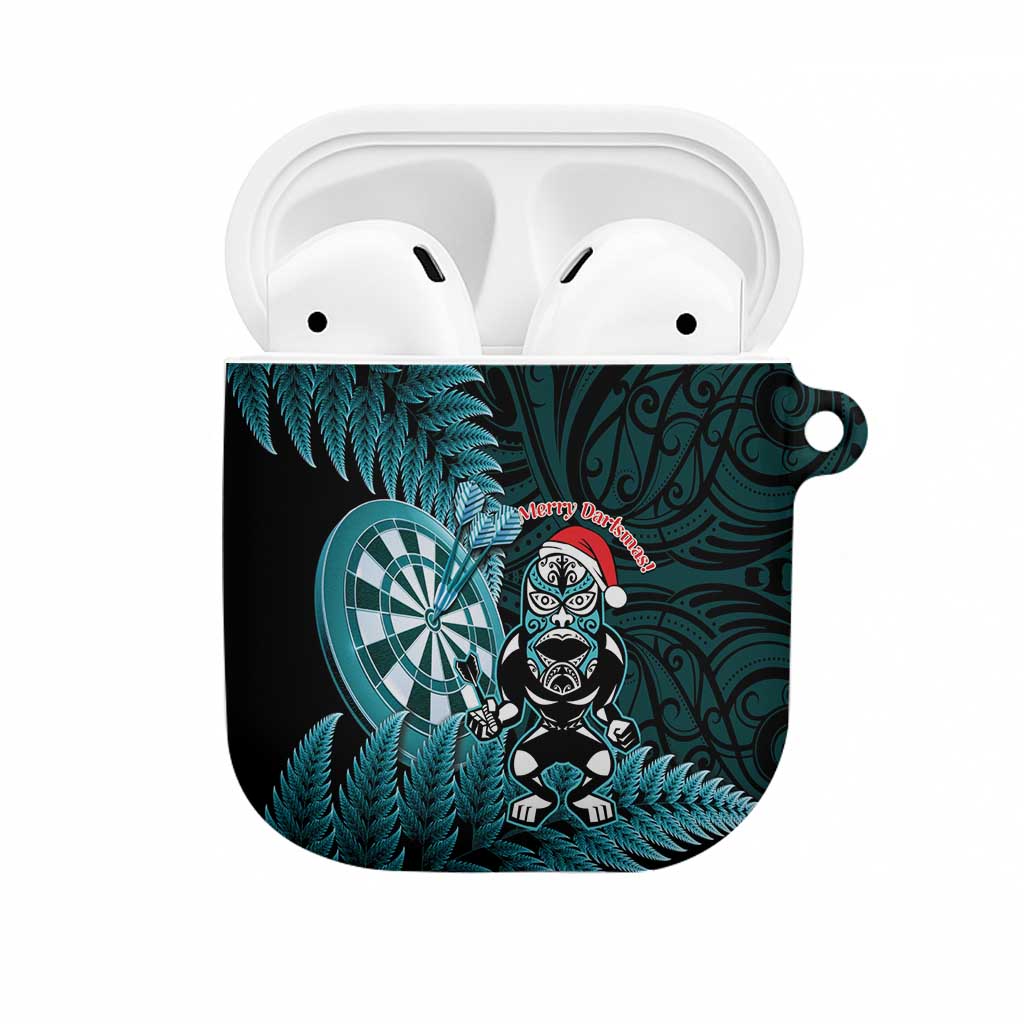 New Zealand Darts Christmas AirPods Case Maori Fern Merry Dartsmas - Polynesian Pride