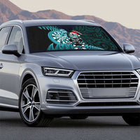 New Zealand Darts Christmas Auto Sun Shade Maori Fern Merry Dartsmas - Polynesian Pride