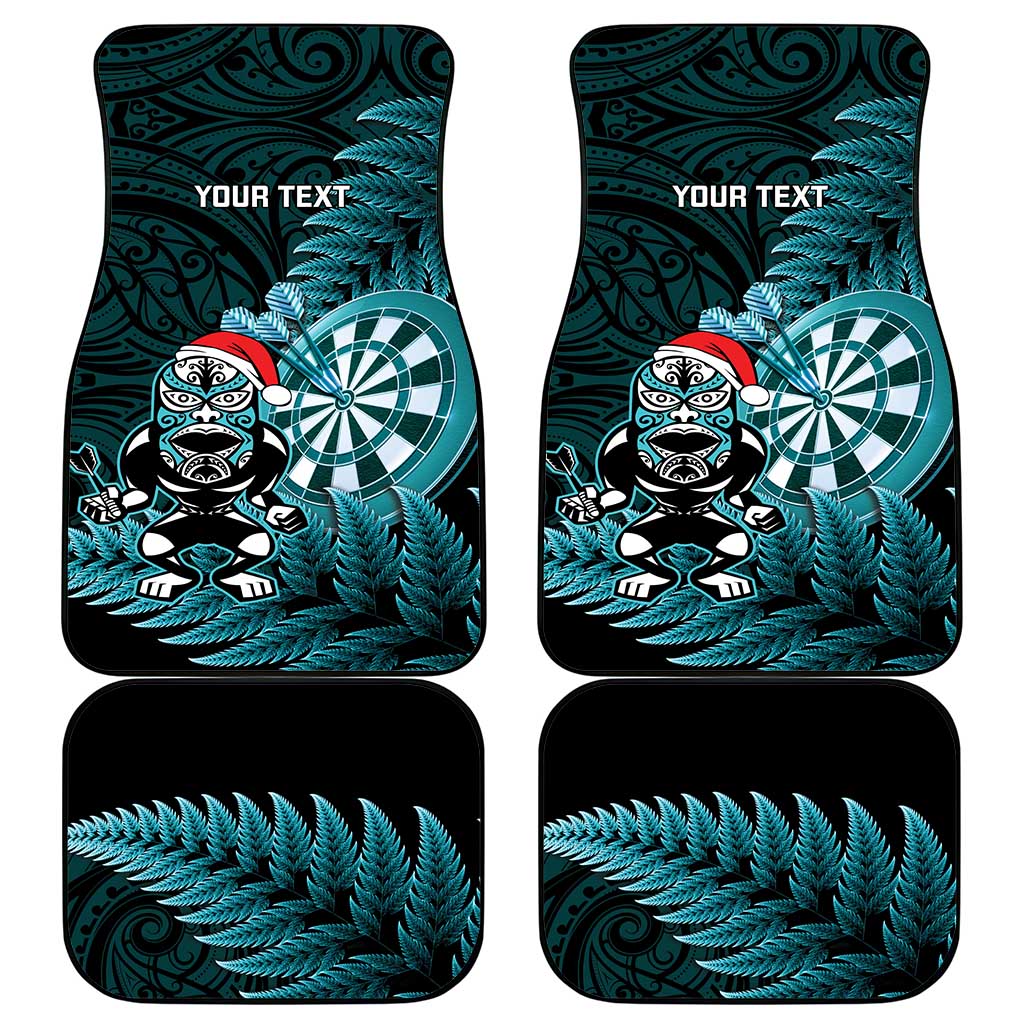 Personalised New Zealand Darts Christmas Car Mats Maori Fern Merry Dartsmas - Polynesian Pride