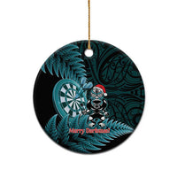 Personalised New Zealand Darts Christmas Ceramic Ornament Maori Fern Merry Dartsmas - Polynesian Pride