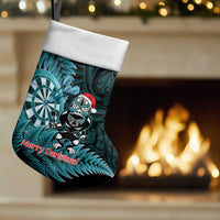 Personalised New Zealand Darts Christmas Stocking Maori Fern Merry Dartsmas - Polynesian Pride