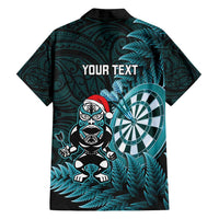 Personalised New Zealand Darts Christmas Family Matching Puletasi and Hawaiian Shirt Maori Fern Merry Dartsmas - Polynesian Pride