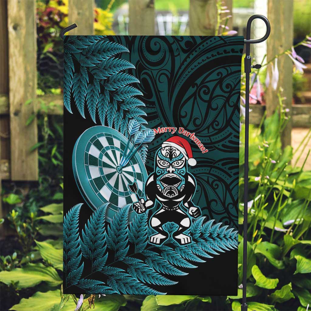 New Zealand Darts Christmas Garden Flag Maori Fern Merry Dartsmas - Polynesian Pride