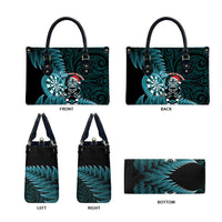 New Zealand Darts Christmas Leather Bag Maori Fern Merry Dartsmas - Polynesian Pride