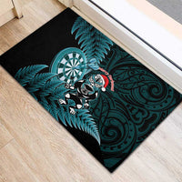 New Zealand Darts Christmas Rubber Doormat Maori Fern Merry Dartsmas - Polynesian Pride
