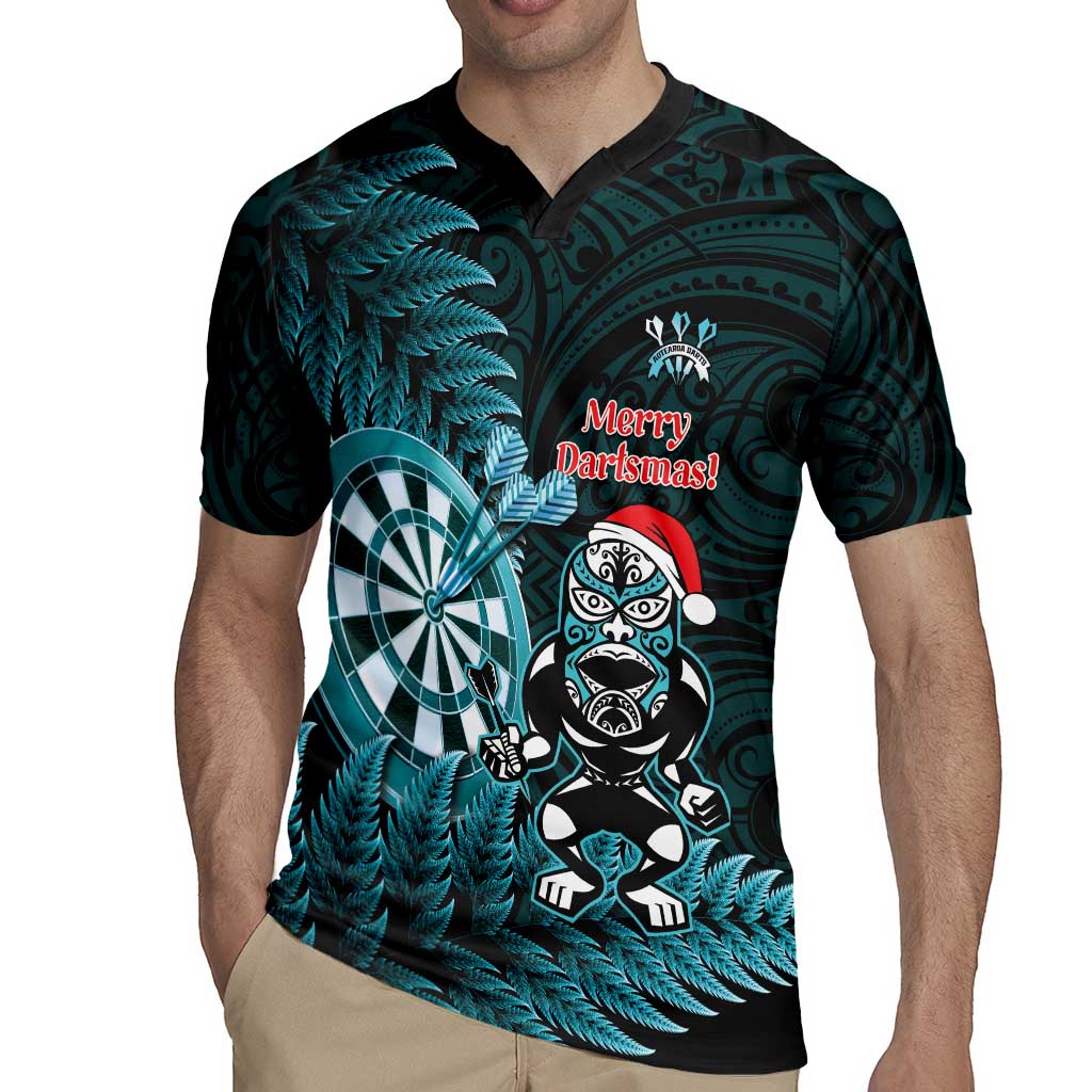 Personalised New Zealand Darts Christmas Rugby Jersey Maori Fern Merry Dartsmas - Polynesian Pride