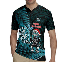 Personalised New Zealand Darts Christmas Rugby Jersey Maori Fern Merry Dartsmas - Polynesian Pride