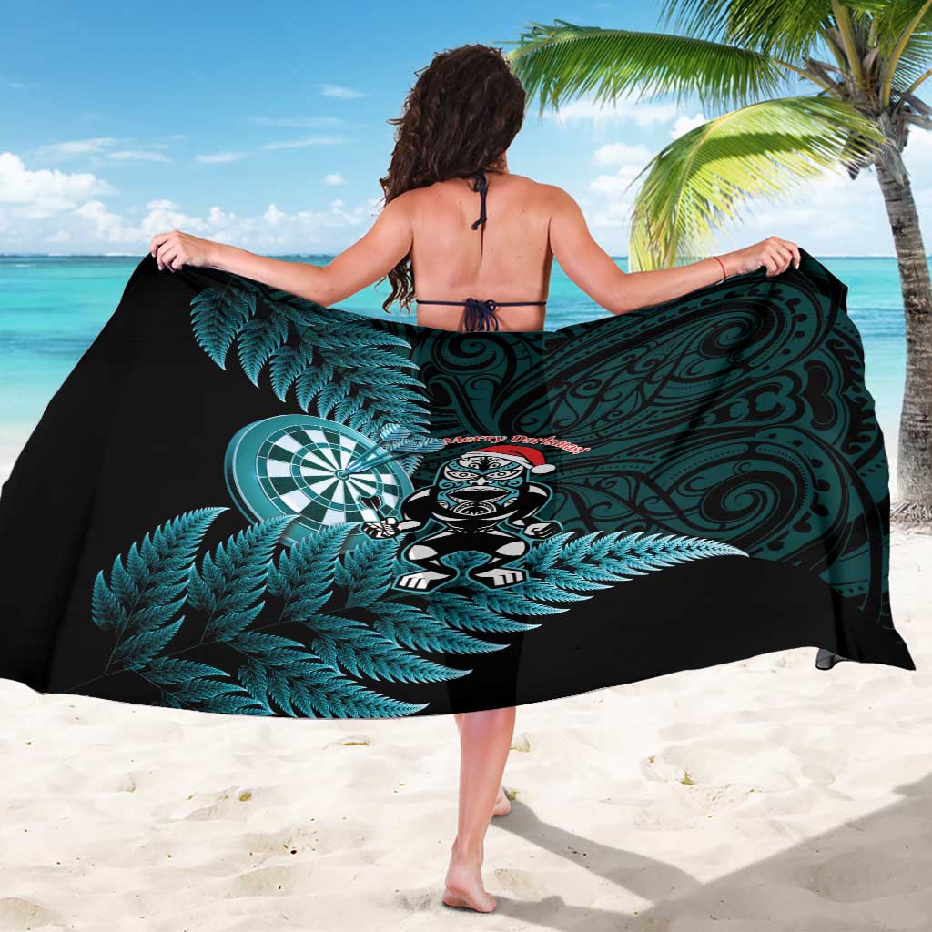 New Zealand Darts Christmas Sarong Maori Fern Merry Dartsmas - Polynesian Pride