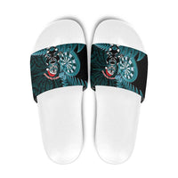 New Zealand Darts Christmas Slide Sandals Maori Fern Merry Dartsmas - Polynesian Pride