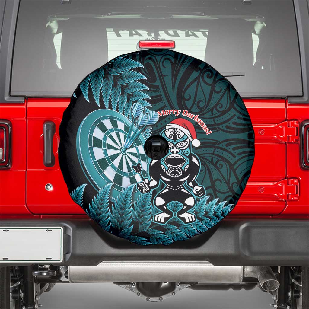 New Zealand Darts Christmas Spare Tire Cover Maori Fern Merry Dartsmas - Polynesian Pride