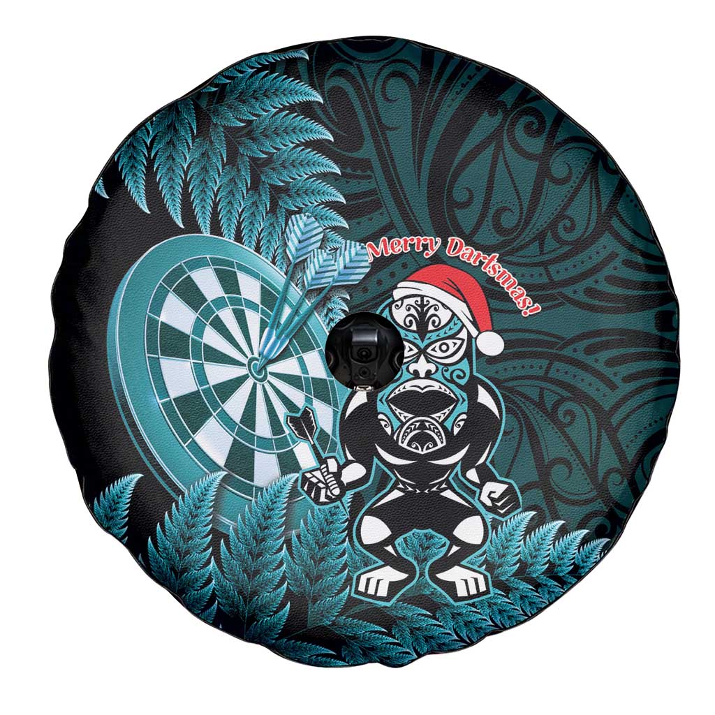 New Zealand Darts Christmas Spare Tire Cover Maori Fern Merry Dartsmas - Polynesian Pride