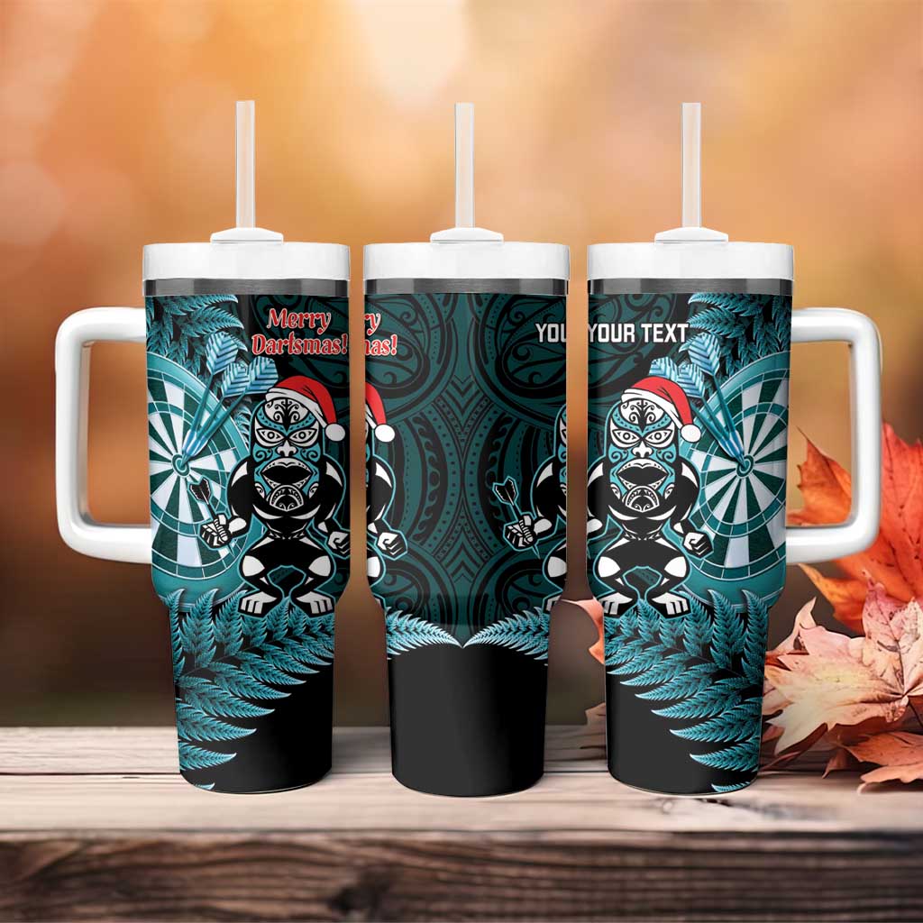 Personalised New Zealand Darts Christmas Tumbler With Handle Maori Fern Merry Dartsmas - Polynesian Pride