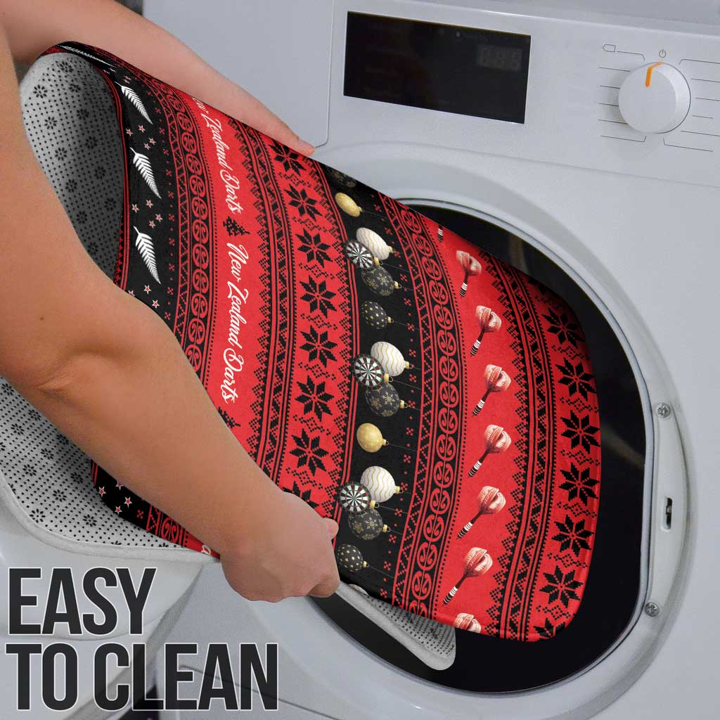 New Zealand Darts Christmas Bathroom Set Merry Xmas Aotearoa Maori Red - Polynesian Pride