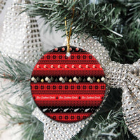 New Zealand Darts Christmas Ceramic Ornament Merry Xmas Aotearoa Maori Red - Polynesian Pride