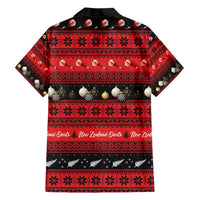 New Zealand Darts Christmas Family Matching Off Shoulder Short Dress and Hawaiian Shirt Merry Xmas Aotearoa Maori Red - Polynesian Pride