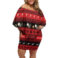 New Zealand Darts Christmas Family Matching Off Shoulder Short Dress and Hawaiian Shirt Merry Xmas Aotearoa Maori Red - Polynesian Pride