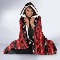 New Zealand Darts Christmas Hooded Blanket Merry Xmas Aotearoa Maori Red - Polynesian Pride