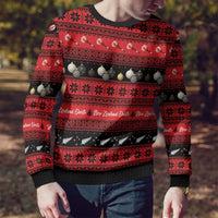 New Zealand Darts Christmas Ugly Christmas Sweater Merry Xmas Aotearoa Maori Red - Polynesian Pride