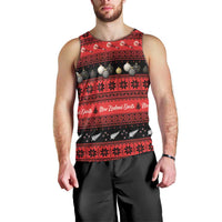 New Zealand Darts Christmas Men Tank Top Merry Xmas Aotearoa Maori Red - Polynesian Pride