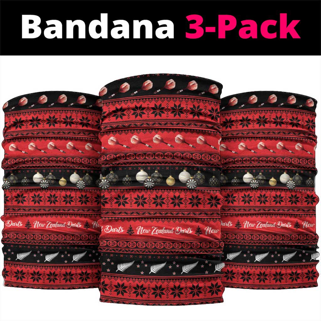 New Zealand Darts Christmas Neck Gaiter Merry Xmas Aotearoa Maori Red - Polynesian Pride