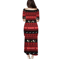 New Zealand Darts Christmas Puletasi Merry Xmas Aotearoa Maori Red - Polynesian Pride