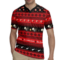 New Zealand Darts Christmas Rugby Jersey Merry Xmas Aotearoa Maori Red - Polynesian Pride
