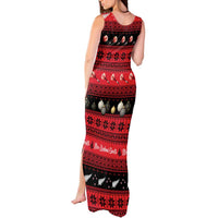 New Zealand Darts Christmas Tank Maxi Dress Merry Xmas Aotearoa Maori Red - Polynesian Pride