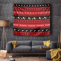 New Zealand Darts Christmas Tapestry Merry Xmas Aotearoa Maori Red - Polynesian Pride